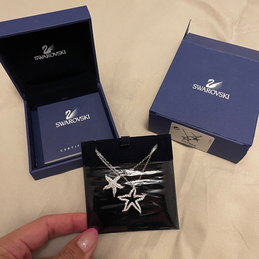 NIB Swarovski Starfish Necklace